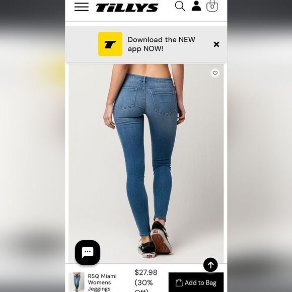 Tilly's RSQ Miami Jeggings Tan size 9R - Picture 9 of 9